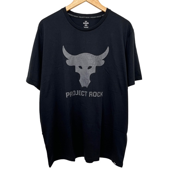 Under Armour Project Rock Payoff Brahma Bull T-Shirt Black Men’s XL - Picture 1 of 12